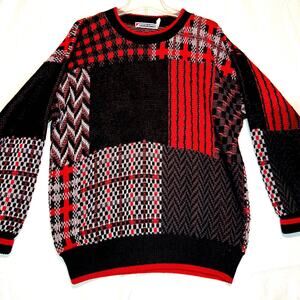 Vintage BOSTON CLIPPER Men's Sweater Large Cable Knit Preppy 90's Made in USA